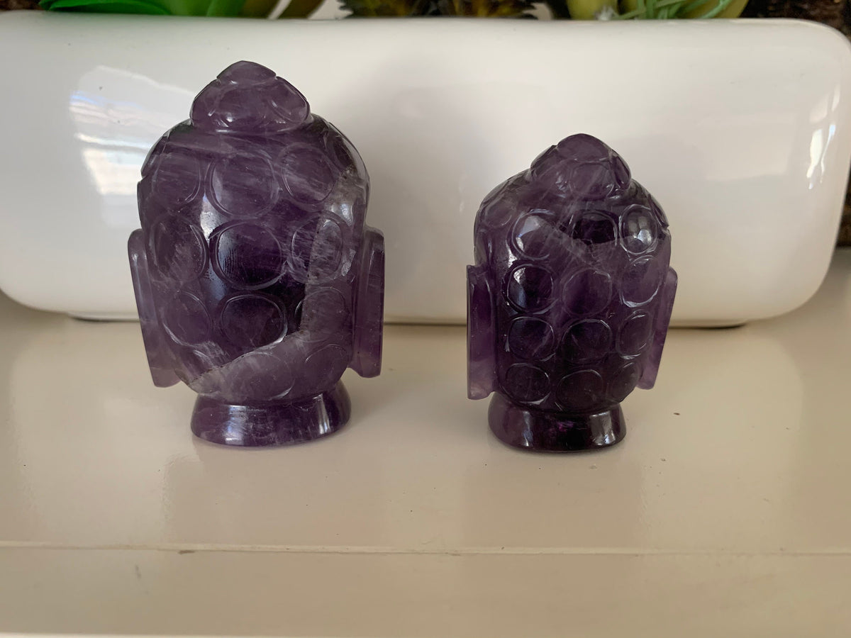 Amethyst Buddha - Natural Gemstone Buddha - Healing Buddha - Healing Amethyst Buddha - Carved Gemstone Figurine - Gemstone Christmas Gift