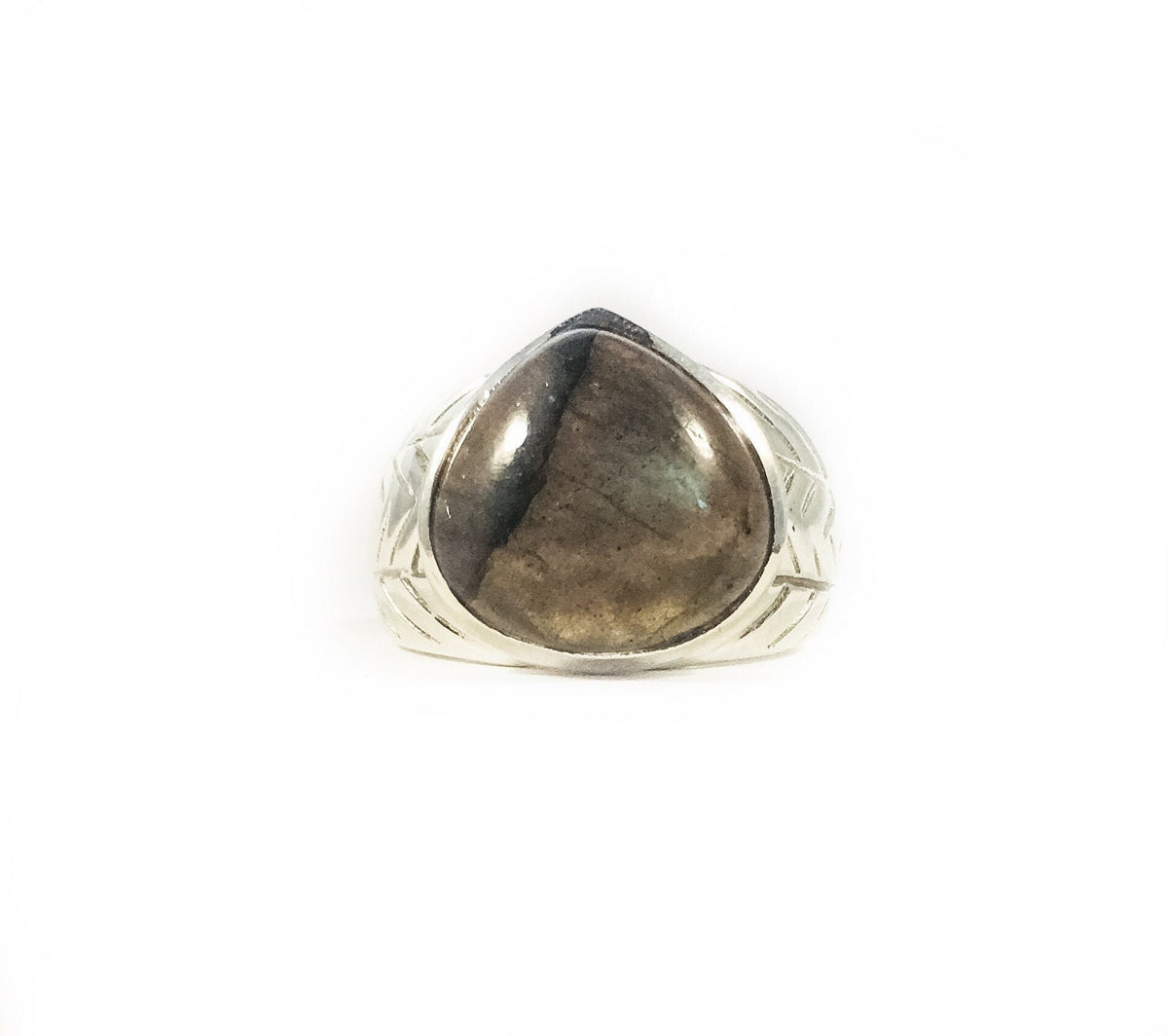 Unisex Labradorite Ring -US 9.0- Labradorite Ring - Women's Ring - Men's Ring - Statement Ring - Solid 925 Sterling Silver Ring