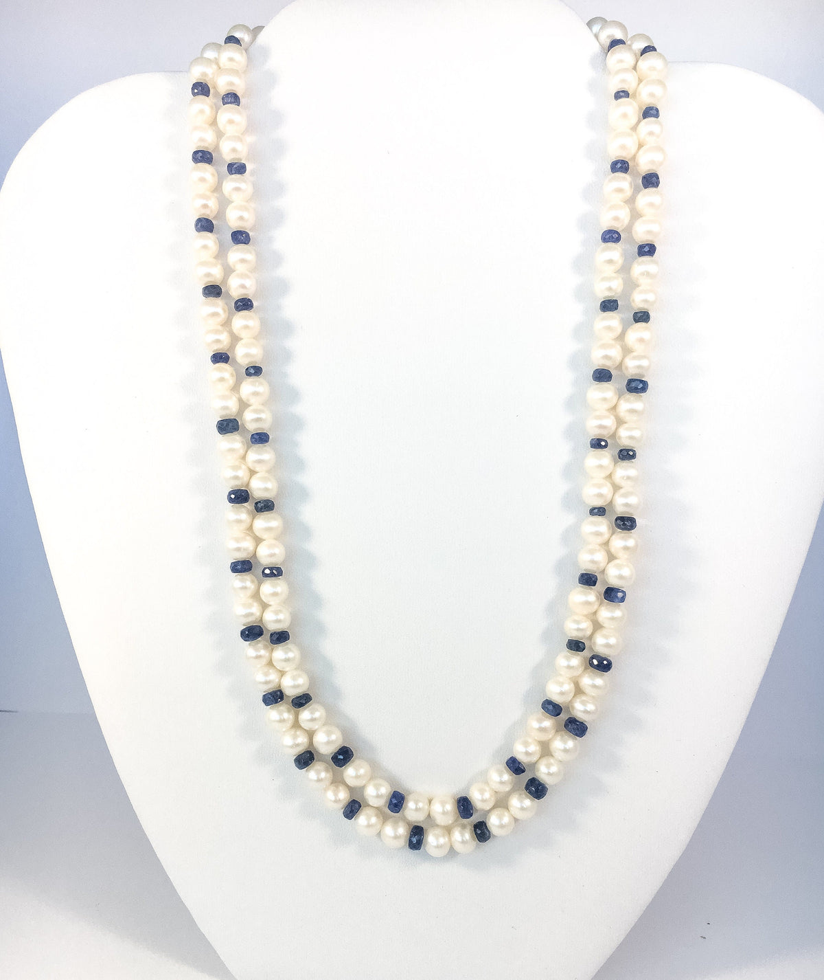 Ruby Pearl Necklace - Ruby Pearl Double Strings - 2-in-1 Pearl String - Ruby Beads Necklace - Pearl Necklace - Fresh Water Cultured Pearls