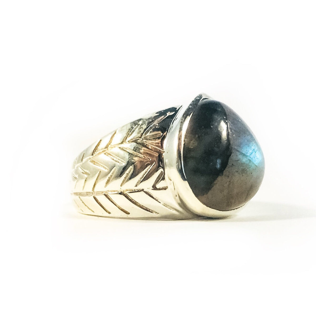 Unisex Labradorite Ring -US 9.0- Labradorite Ring - Women's Ring - Men's Ring - Statement Ring - Solid 925 Sterling Silver Ring