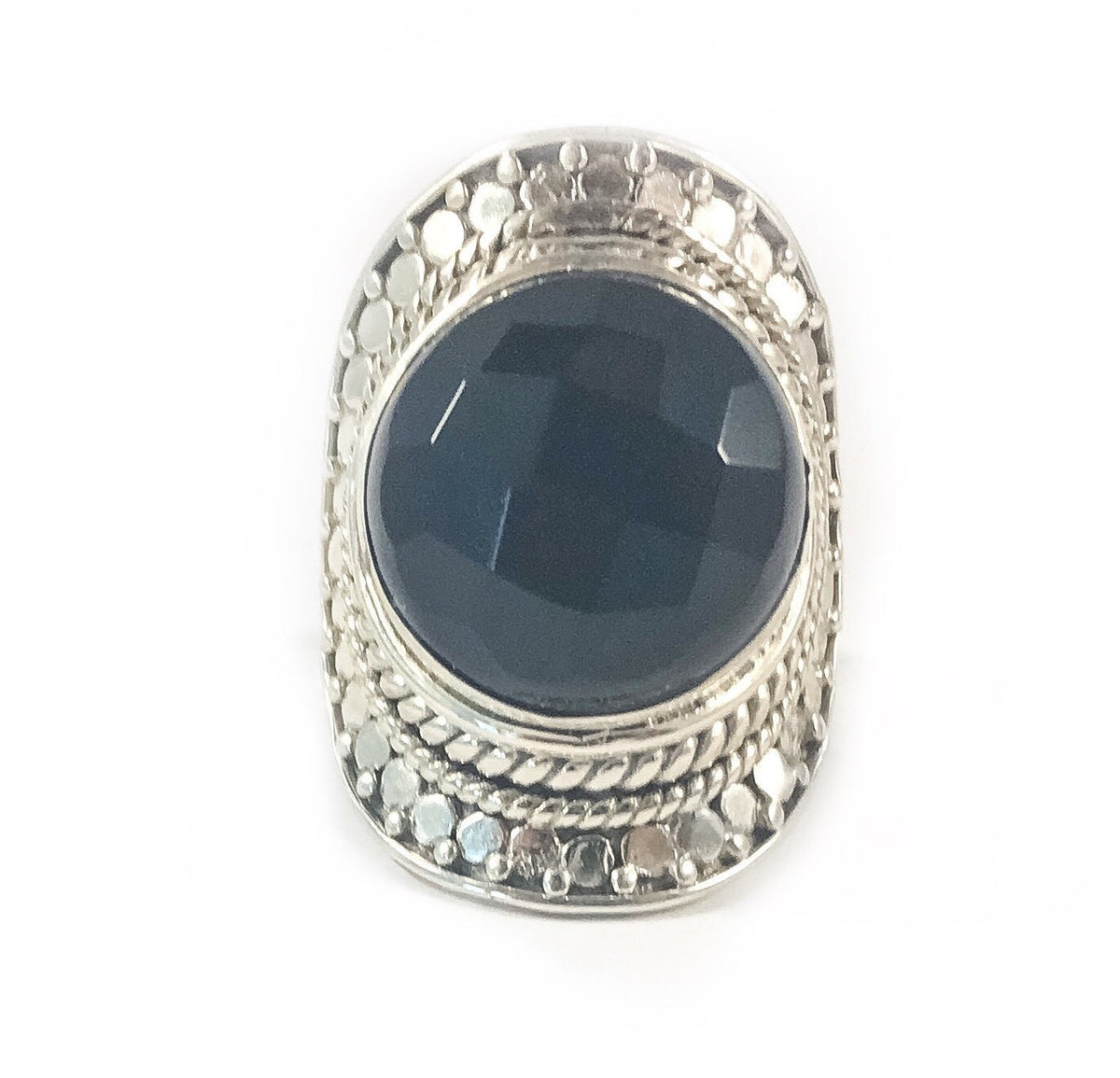 Onyx Ring - Black Onyx Ring - US 7.5 - Onyx Statement Ring - Crafted Silver Ring - Intricate Ring - Solid 925 Sterling Silver Ring