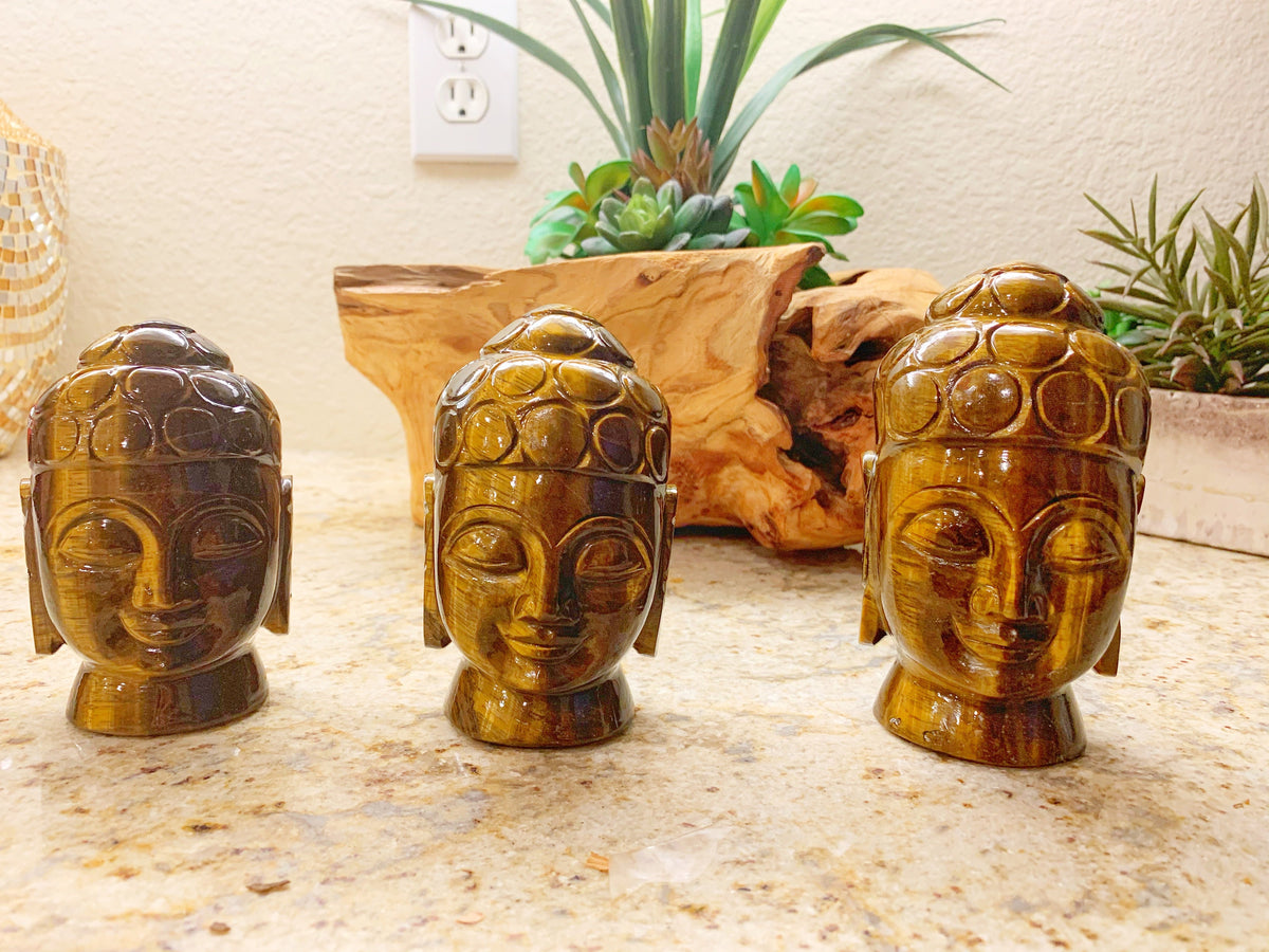 Natural Tiger Eye Buddha - Natural Gemstone Buddha - Healing Buddha - Healing Tiger Eye Buddha - Carved Gemstone Figurine - Gemstone Gift