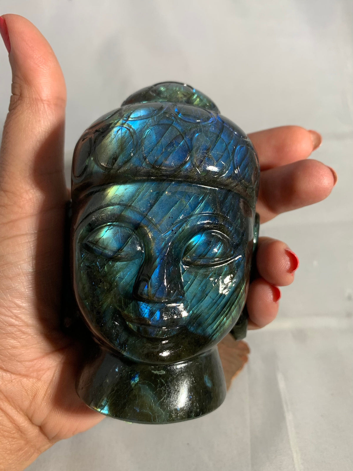 Natural Labradorite Buddha - Natural Gemstone Buddha - Healing Buddha  - Carved Gemstone Figurine - Gemstone Gift - Buddha Gift