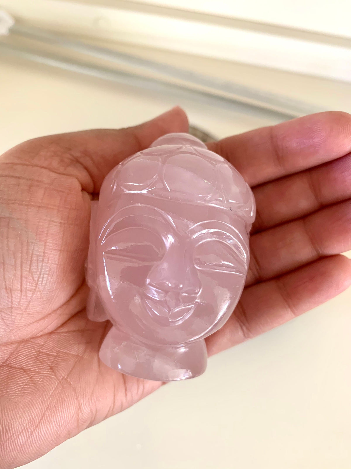 Rose Quartz Buddha - Natural Gemstone Buddha - Healing Buddha - Healing Rose Quartz Buddha - Carved Gemstone Figurine - Gemstone Gift