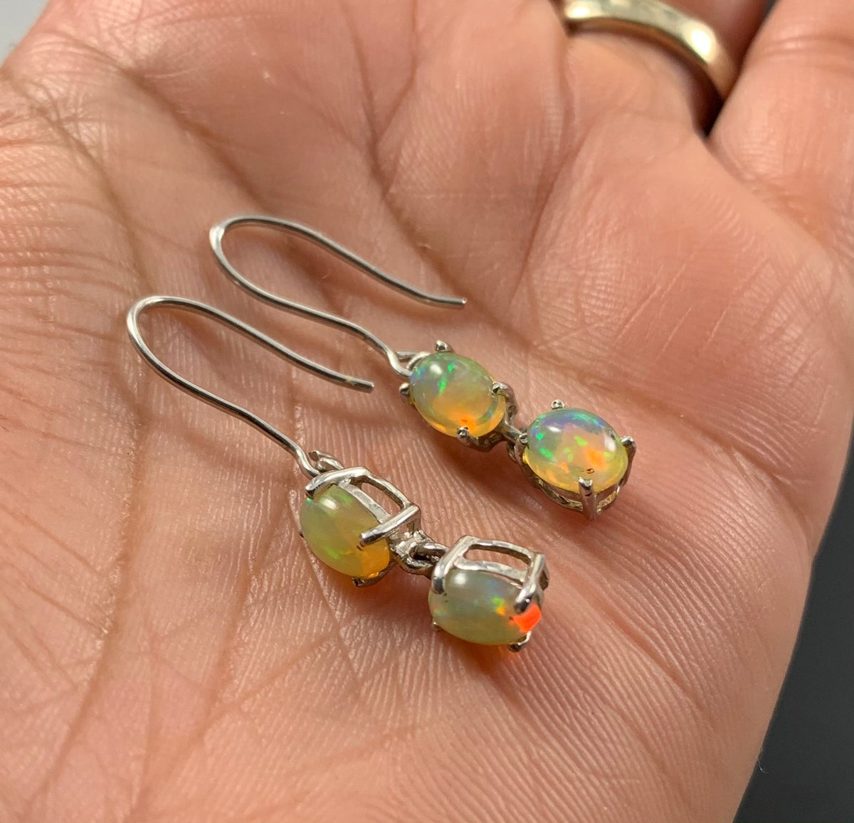 Top Quality Opal Earrings - Opal Earrings - Opal Danglers - October Birthstone - Gift for Her - Solid 925 Sterling Silver Earrings