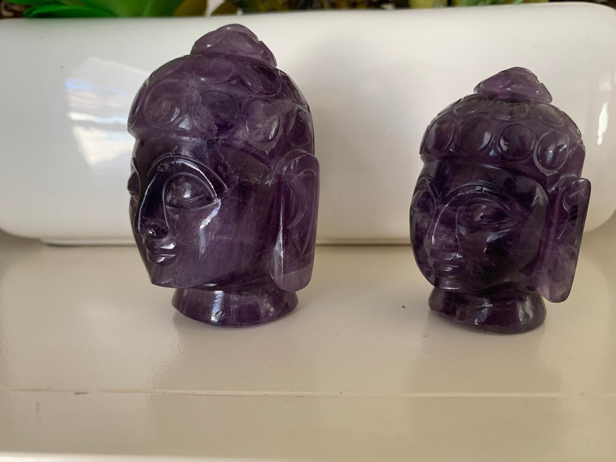 Amethyst Buddha - Natural Gemstone Buddha - Healing Buddha - Healing Amethyst Buddha - Carved Gemstone Figurine - Gemstone Christmas Gift