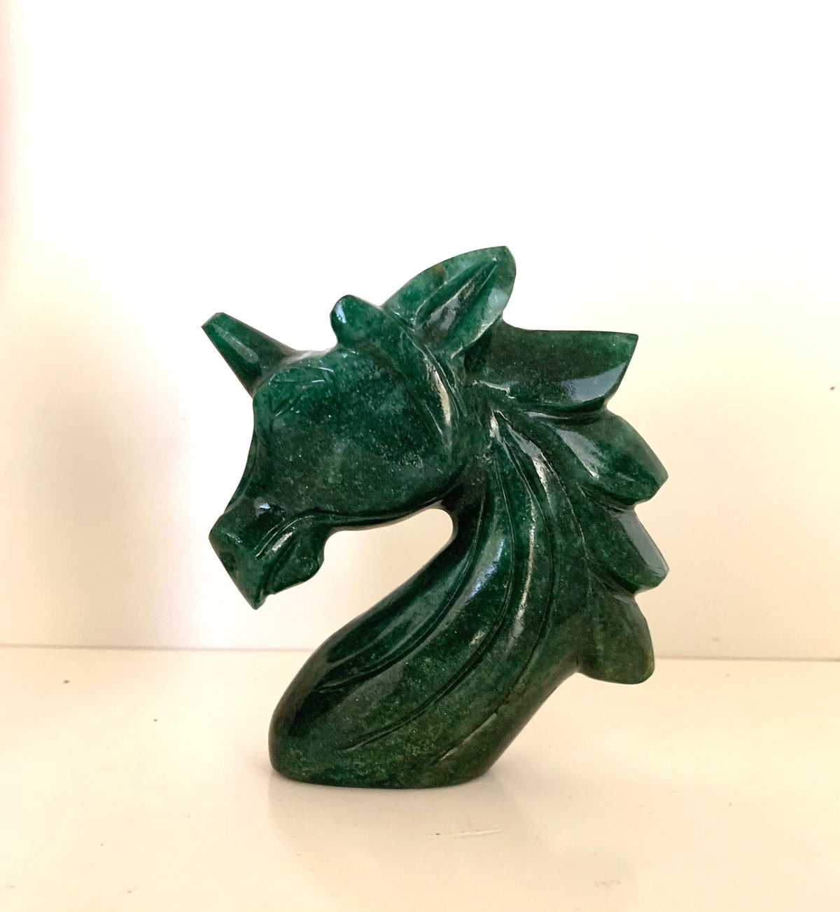 Natural Gemstone Unicorn - Carved Gemstone Figurine -  Unicorn Gift - Green Aventurine - Lapis Lazuli - Black Obsidian - Gift for her