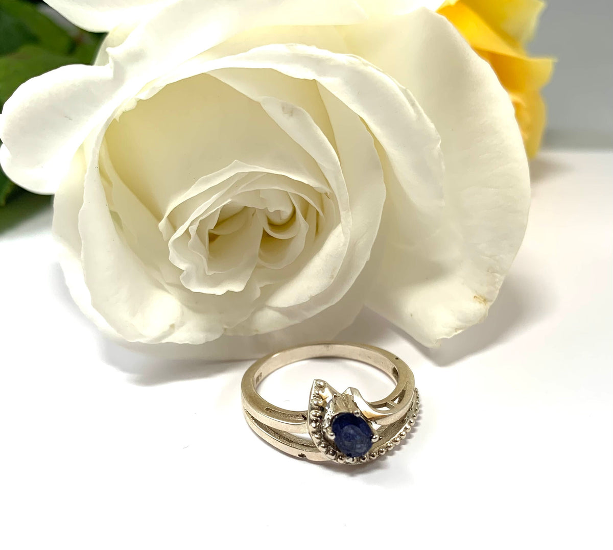 Genuine Blue Sapphire Ring - US 8.5 Ring - Natural Blue Sapphire Ring - September Birthstone - Gift for Her - Solid 925 Sterling Silver Ring