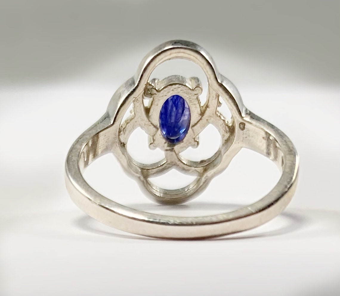 Natural Blue Sapphire Ring - US 6.5 - Size 6.5 Ring - Solid 925 Sterling Silver Ring - Stamped 925 Ring - Sapphire Ring - Blue Sapphire Ring