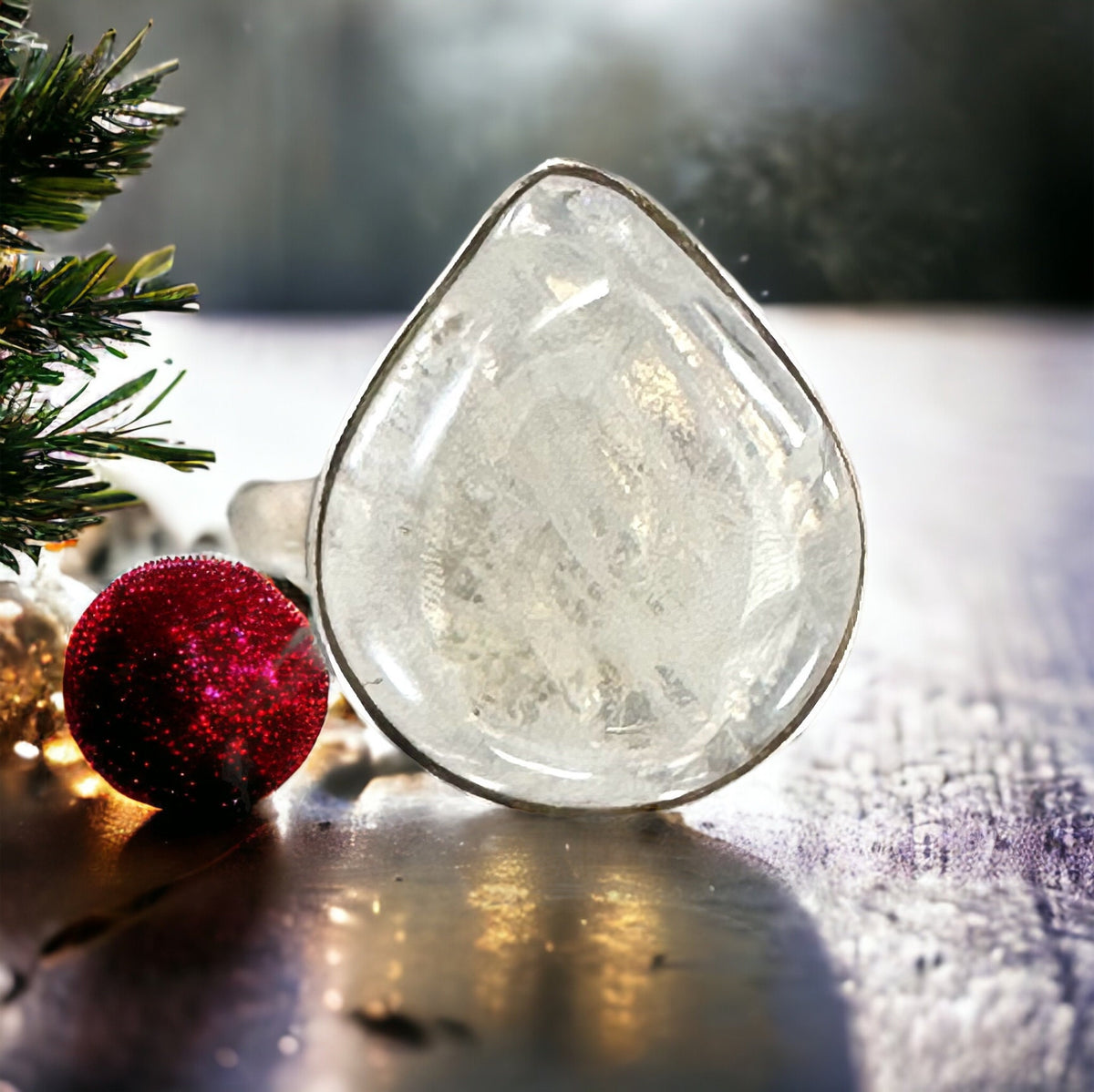 Genuine Moonstone Pear Shaped Ring - Size 6.5 Ring - June Birthstone - Ring for Her - Statement Ring - Solid 925 Sterling Silver Ring