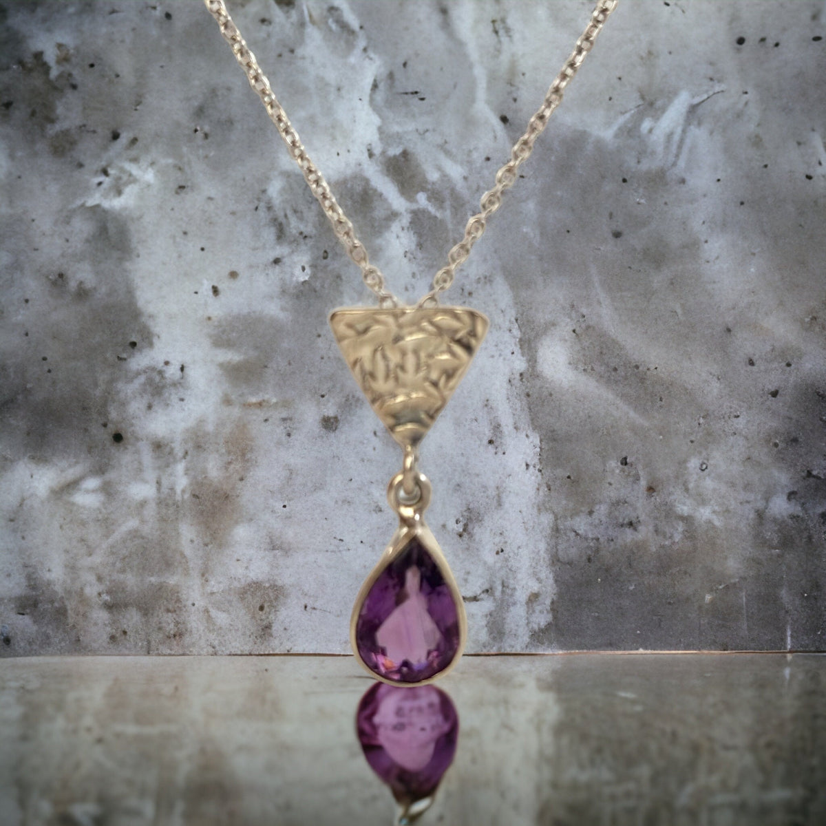 Genuine Amethyst Earrings & Pendant Set with FREE Chain - Amethyst Earrings - Amethyst Pendant - February Birthstone - Solid Sterling Silver