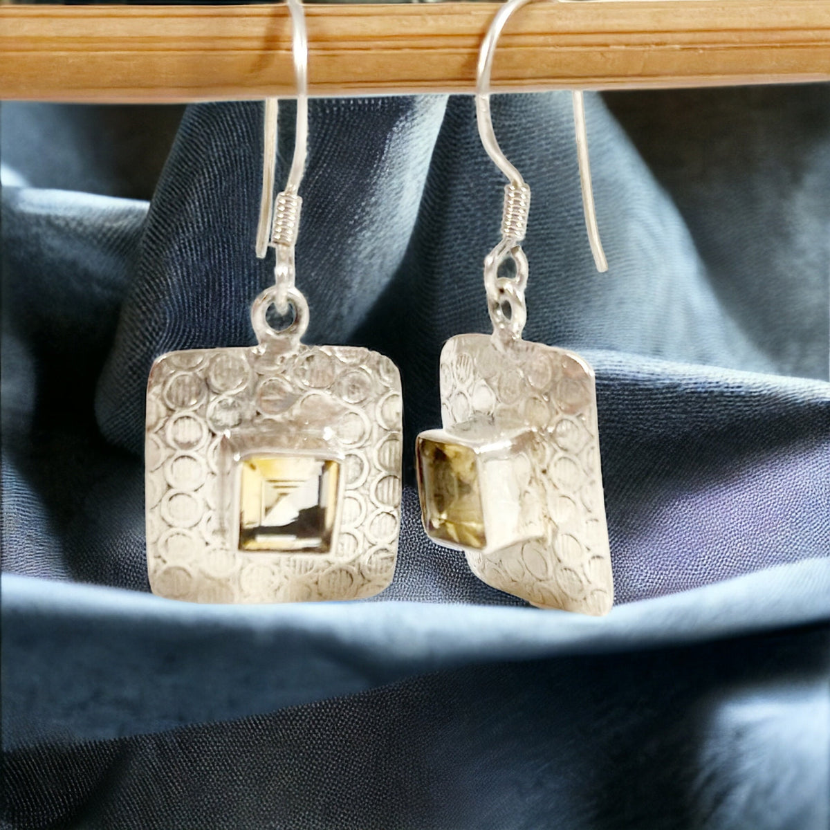 Genuine Citrine Earrings-Pendant-Ring Set with FREE Chain - Citrine Earrings - Citrine Pendant - November Birthstone - Solid 925 Silver
