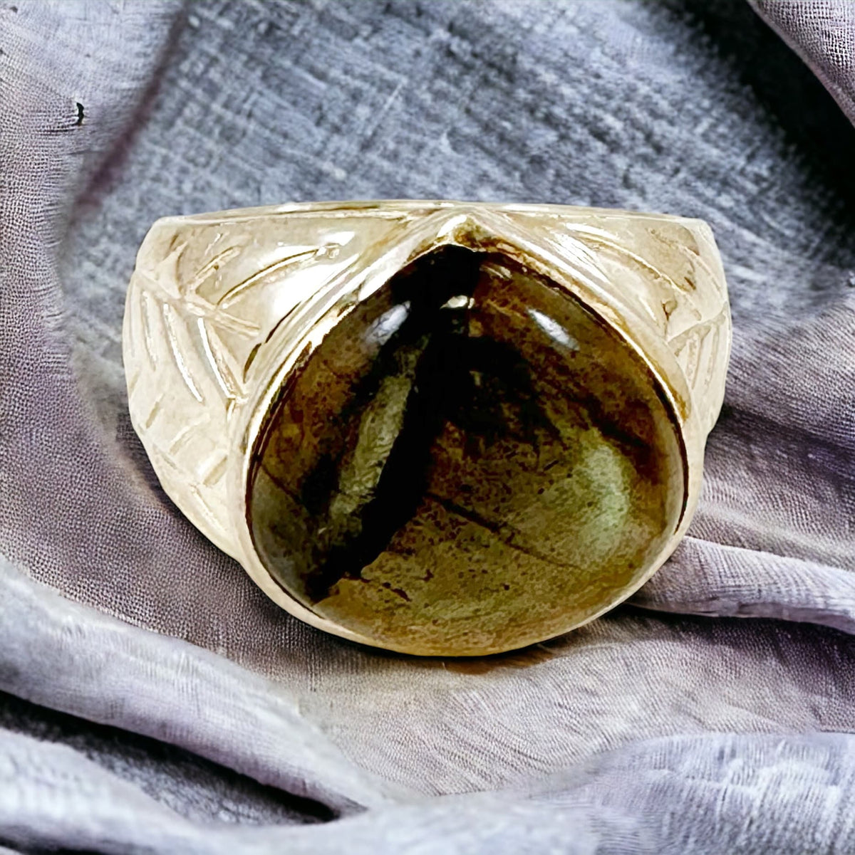 Unisex Labradorite Ring -US 9.0- Labradorite Ring - Women's Ring - Men's Ring - Statement Ring - Solid 925 Sterling Silver Ring