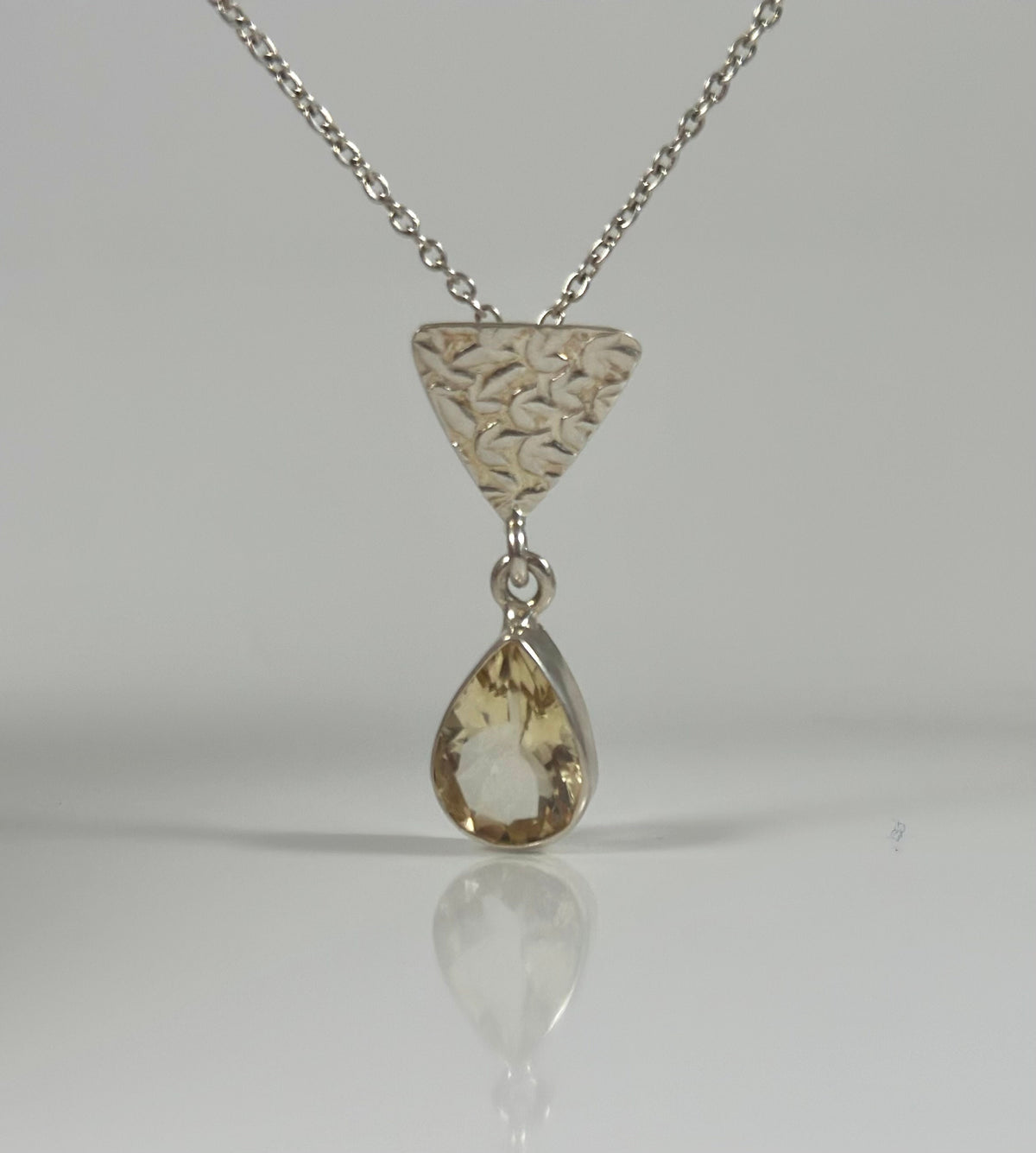 Genuine Citrine Earrings & Pendant Set with FREE Chain - Citrine Earrings - Citrine Pendant - November Birthstone - Solid Sterling Silver