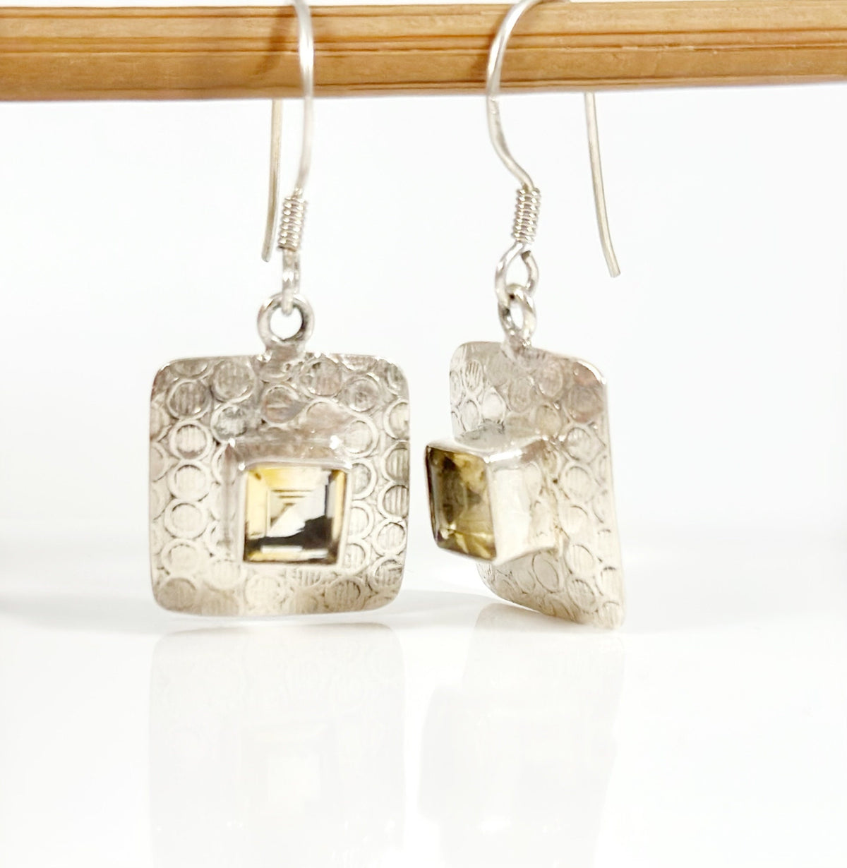 Genuine Citrine Earrings-Pendant-Ring Set with FREE Chain - Citrine Earrings - Citrine Pendant - November Birthstone - Solid 925 Silver